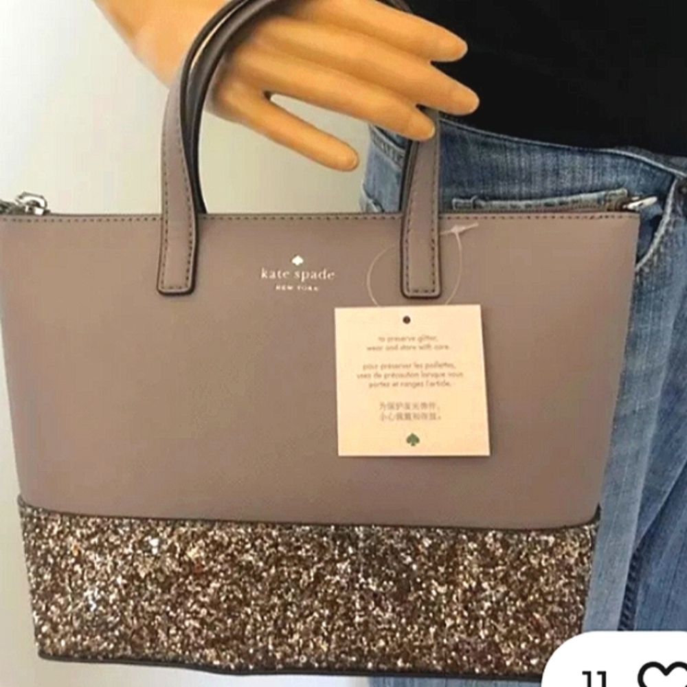 Kate Spade,ALL THAT GLITTERS, Greta Court, gorgeous, NWT w/coin purse/cardholder - Picture 3 of 11